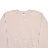 ADIDAS Womens Sweatshirt Pink Crew Neck S