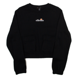 ELLESSE Womens Sweatshirt Black Crew Neck UK 12