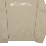 COLUMBIA Mens Sweatshirt Beige Crew Neck S