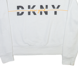 DKNY Womens Sweatshirt White Crew Neck XS