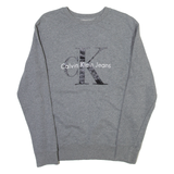 CALVIN KLEIN JEANS Mens Sweatshirt Grey Crew Neck S