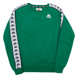 KAPPA Mens Sweatshirt Green Crew Neck XS