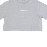 ELLESSE Cropped Womens T-Shirt Grey UK 10