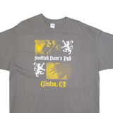 GILDAN Scottish Dave's Pub Clinton Mens T-Shirt Grey USA XL