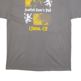 GILDAN Scottish Dave's Pub Clinton Mens T-Shirt Grey USA XL