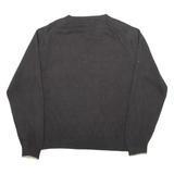 TOMMY HILFIGER Mens Jumper Brown V-Neck Tight Knit L