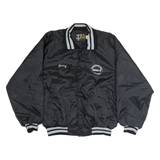 NORTH TRAIL Quilted Lined Womens Varsity Jacket Black Nylon USA L