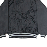 NORTH TRAIL Quilted Lined Womens Varsity Jacket Black Nylon USA L