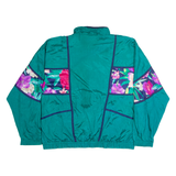 Womens Shell Jacket Blue Nylon Floral XL