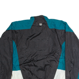 WILSON Mens Track Jacket Black Nylon Colourblock 2XL
