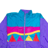 ROCK CREEK CASUALS Womens Shell Jacket Purple Nylon Colourblock M