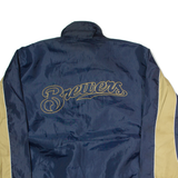 MLB Milwaukee Brewers Mens Jacket Blue USA L