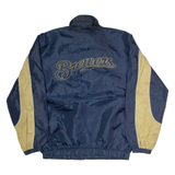 MLB Milwaukee Brewers Mens Jacket Blue USA L