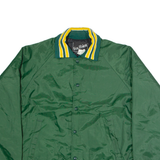 FOX POINT Mens Varsity Jacket Green Nylon USA L