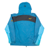 JACK WOLFSKIN Mens Rain Coat Blue Hooded XL