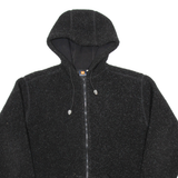 ESQUIRE Mens Fleece Jacket Black Hooded M