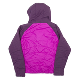 REEBOK Womens Puffer Coat Purple Hooded M