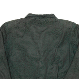 Cropped Womens Blazer Jacket Green 90s Floral S