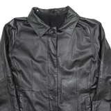 YESSICA Womens Biker Jacket Black Leather M