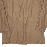 Womens Blazer Jacket Brown Satin Silk M