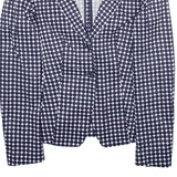 LIU JO Womens Blazer Jacket Blue Spotted XXS