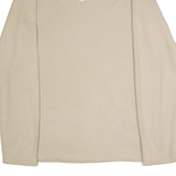 REEBOK Mens Jumper Beige Crew Neck Tight Knit M