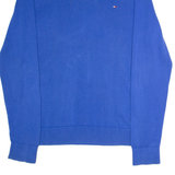 TOMMY HILFIGER Mens Jumper Blue V-Neck Tight Knit L