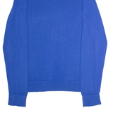 TOMMY HILFIGER Mens Jumper Blue V-Neck Tight Knit L