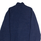 DIESEL Mens Heavy Knit Jumper Blue 1/4 Zip Tight Knit 2XL