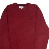 DIESEL Mens Jumper Red Crew Neck Tight Knit XL