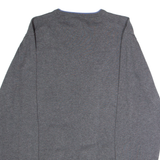 BEN SHERMAN Mens Patterned Jumper Grey Striped Crew Neck Tight Knit XL