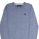 DIESEL Mens Jumper Blue Crew Neck Tight Knit S