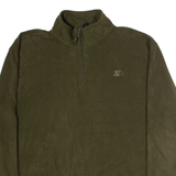 STARTER Mens Fleece Green 1/4 Zip L