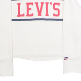LEVI'S Cropped Womens Sweatshirt Cream Crew Neck L
