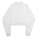 NIKE Cropped Womens Sweatshirt Grey 1/4 Zip L