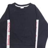 REEBOK Womens Sweatshirt Black Crew Neck XS