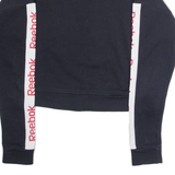 REEBOK Womens Sweatshirt Black Crew Neck XS