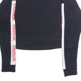 REEBOK Womens Sweatshirt Black Crew Neck XS