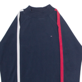 TOMMY HILFIGER Mens Sweatshirt Blue High Neck XS