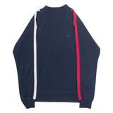 TOMMY HILFIGER Mens Sweatshirt Blue High Neck XS