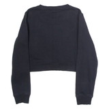 ELLESSE Cropped Womens Sweatshirt Black Crew Neck M