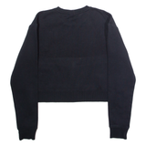 FILA Cropped Womens Sweatshirt Black Crew Neck S