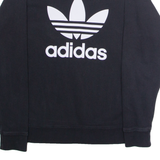 ADIDAS ORIGINALS Womens Sweatshirt Black Crew Neck UK 12
