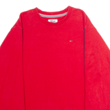 HILFIGER DENIM Cropped Womens Sweatshirt Red Crew Neck XXS