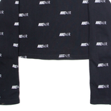 NIKE Air Cropped Womens Sweatshirt Black Crew Neck S