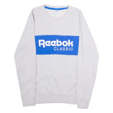 REEBOK Mens Sweatshirt Grey Crew Neck S