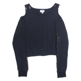 ELLESSE Womens Sweatshirt Black UK 6