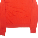 TOMMY HILFIGER GOLF Womens Jumper Orange V-Neck Tight Knit M