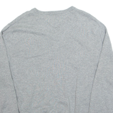 TOMMY HILFIGER Mens Jumper Grey V-Neck Tight Knit L