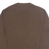 TOMMY HILFIGER Mens Jumper Brown Tight Knit L